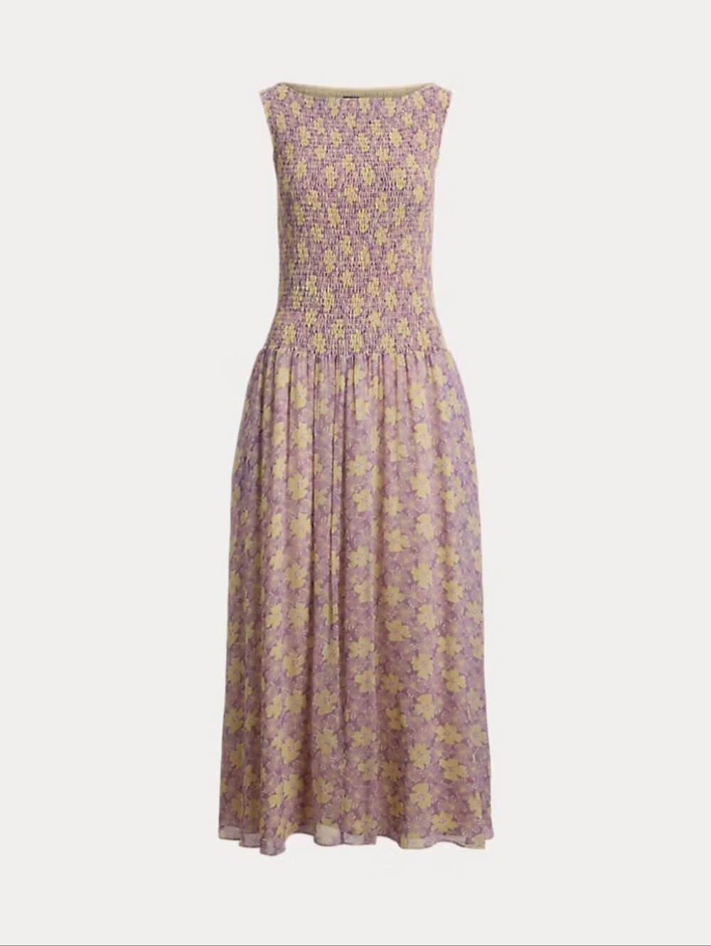 POLO Ralph Lauren Floral Smocked Crinkle Dress SZ XL - CURRENT SEASON